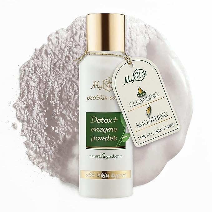 Enzyme Face Exfoliant Powder - Coenzyme Q10 & Vitamin C Infused Exfoliating Face Wash - Fragrance-Free Face Scrub for Women & Men for All Skin Types - 2.1 oz