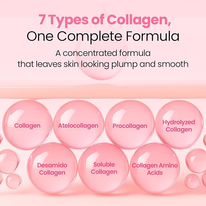 K-SECRET SEOUL 1988 Collagen Boosting Serum – Formulated with 7-Type Collagen Complex and Red Ginseng | for Deeply Hydrated, Radiant Skin | Korean Skincare, 30ml / 1.01 fl oz