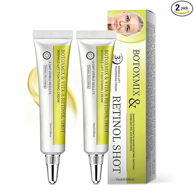 Botoxmix & Vita-A Retinol Shot Wrinkle-Lift Tightening Cream, Vita A Retinal Shot Tightening Booster for Reduces Wrinkles and Fine Lines, Vita-A Retinol Shot for All Skin Types