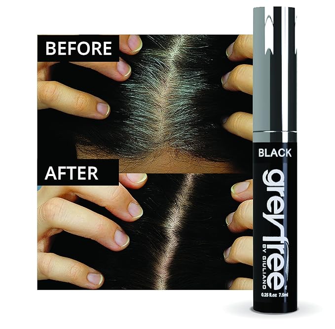Root Touch-Up Hair Mascara Temporary Gray Roots Concealer (BLACK)