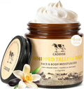 Whipped Beef Tallow for Skin–100% Grass-Fed Handmade Cream Moisturizer for Face & Body, Natural with Honey, Shea Butter, Jojoba Oil, Non-Greasy, Nourishing for Men, Women, Kids, 4 Oz (Vanilla)