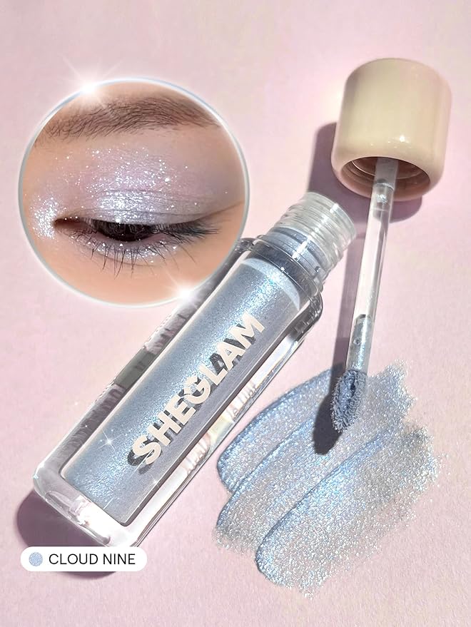 SHEGLAM Airglow Eye Tint 16 Hours Long-Lasting Liquid Eyeshadow Shimmer High-Impact Color Single Eyeshadow - Cloud Nine