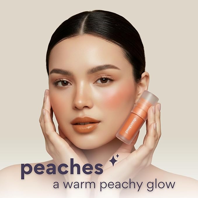 dearcloud Gentle Crush Serum Blush – Peaches – Liquid Blush for Cheeks with Hyaluronic Acid – Korean Beauty Makeup (.19 fl oz)