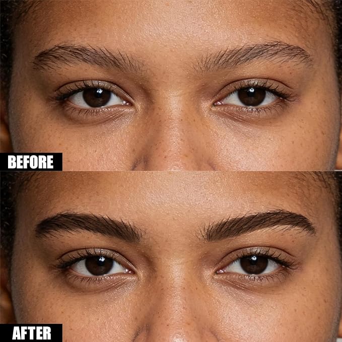 Cilrofelr Tattoo Peel Off Eyebrow Gel, Easy Tattoo Brow Peel Off Gel, Last Up to 3 Days, Waterproof, Transfer-proof, For Fuller & Defined Looking Brows, Black Brown(2 Pack)
