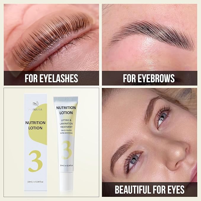 PERMANIA Nutrition Lotion, 10 ml Tube Design Salon Grade for Lash Lift and Brow Lamination Beauty Treatments (only nutrition lotion)