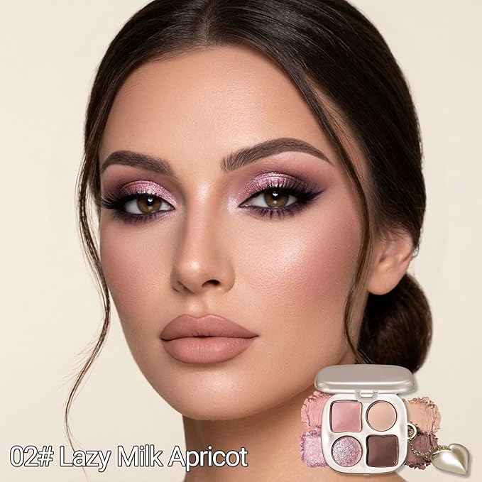 Erinde Nude Beige Pink Brown Eyeshadow Palette with Mirror, Matte & Shimmer High Pigment Eye Shadow, Blendable Long-Lasting Everyday Eye & Contour Makeup Palette, Perfect for Blue, Green & Brown Eyes