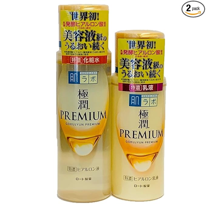 Rohto Hadalabo Gokujyun premium hyaluronic Lotion and Milk set