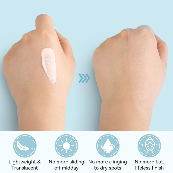 UCANBE Tone-Up Primer, K-Beauty Radiance Makeup Base for Dull Skin - Instant Brightening & Pore Blurring Lotion with Damask Rose Water, Advanced GDR Technology for Smooth Satin Finish (03 Silk Milk)