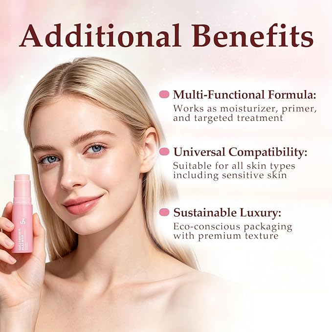 2Pcs PDRN Pink Collagen Volume Multi Balm Stick,Collagen Wrinkle Stick Face & Body Balm,Volumizing Hydrating Firming for Under-Eyes, Neck, Forehead, Smile Lines