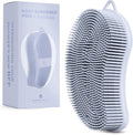 MainBasics Silicone Body Scrubber Dual-Sided Shower Loofah and Exfoliator (Frosted Sky, Exfoliate)