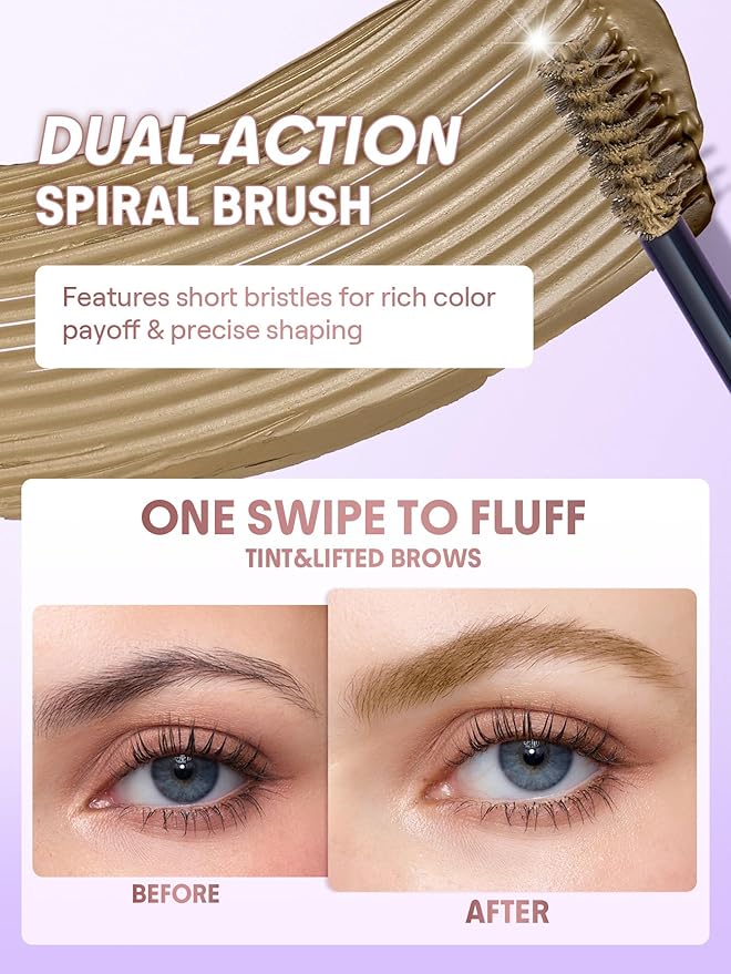 SHEGLAM Airy Tinted Volumizing Brow Mousse Eyebrow Cream Gel Highly Pigmented Shaping Filling Water Removal-Beige