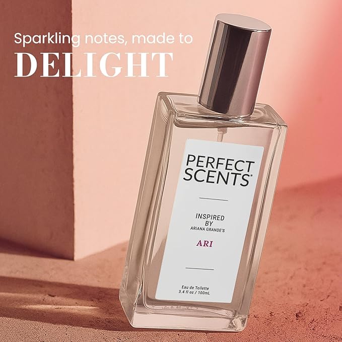 Perfect Scents Fragrances, Inspired by Arian.a Grande’s A.ri, Women’s Eau de Toilette, CLEAN, Vegan, Paraben-Free, Phthalate-Free, Never Tested on Animals, 3.4 Fluid Ounces
