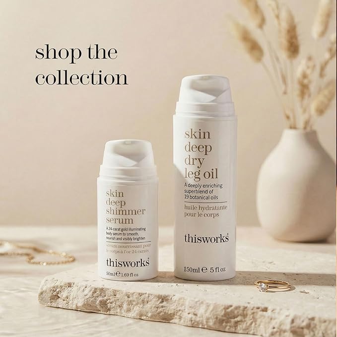 This Works Skin Deep Shimmer Serum – Brightening & Smoothing Skin Treatment with Vitamin A & Antioxidants – Indulgent Hydration for a Radiant, Youthful Glow – 50ml