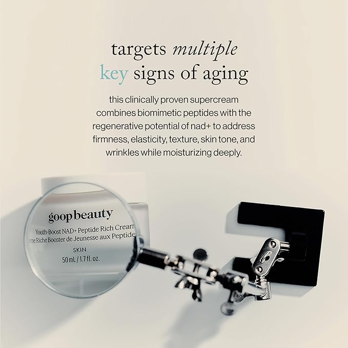 goop Beauty Youth-Boost NAD+ Peptide Rich Cream | Face Moisturizer for Aging Skin | Peptides, Ceramides, & NMN | Fine Lines & Wrinkles Treatment | 1.7 fl oz