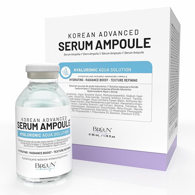 BRÜUN HY - Control Hyaluronic Aqua Solution Ampoule - A Korean Serum Booster for Face to Use as a Skin Care Serum 1.18 fl.oz