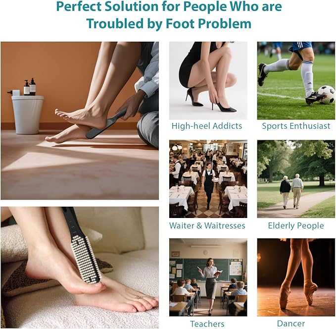 Foot File Pedicure Tool Callus Remover, Durable Foot Scrubber Dead Skin Remover, Professional Toe Cleaning Brush