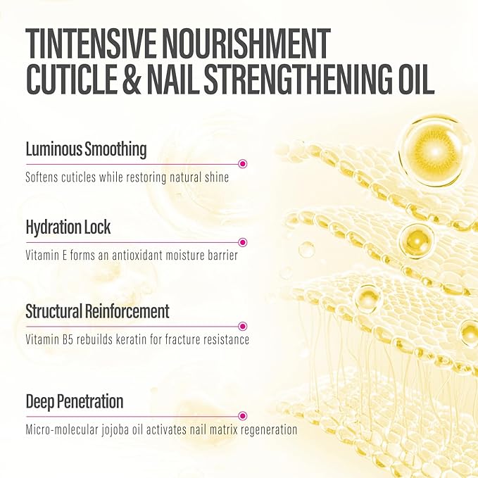 CHUCHU Nail Growth and Strengthener Oil for Cuticle - Repair Moisturizing Treatment - Natural Jojoba Vitamin B & E Nail Oil for Dry Cracked Nails (Pineapple)