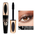 5D Silk Fiber Lash Black Mascara - Waterproof, Long Lasting, Smudge-Proof, Washable, Volume & Lengthening, Curling, Color Mascara for Eyelashes, Stage & Party Use