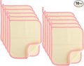 10Pcs Wash Cloths,Exfoliating Body Scrubber,Body Scrubber Exfoliator,Pink Frame Exfoliating Washcloth,Face Cloths for Washing Face,Loofah Exfoliating Body Scrubber,Wash Rags for Body,Exfoliating Towel