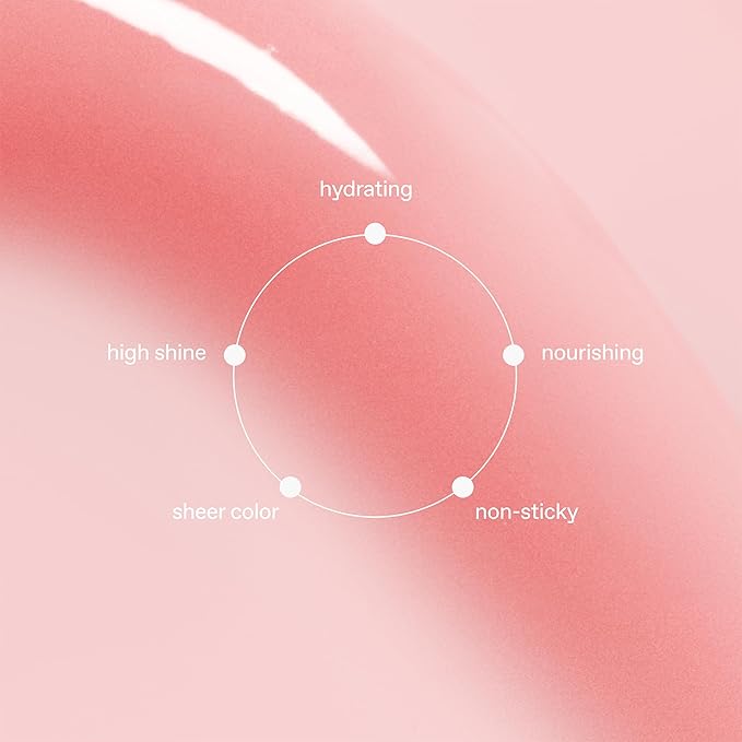 r.e.m. beauty by ariana grande | Essential Drip Glossy Balm in Cosmo | High Shine Nourishing Lip Balm | Hydrating Hyaluronic Acid | Smooth Glossy Finish