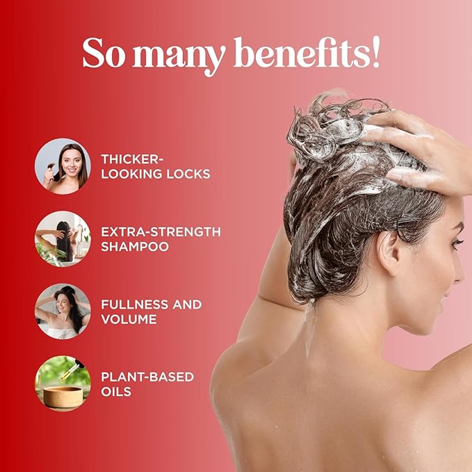 Ultra Biotin Shampoo for Thinning Hair - Extra Strength Volumizing Shampoo for Men and Women with B Vitamins and Rosemary Essential Oil - Sulfate Free Shampoo Biotin Formula for Hair and Scalp Care