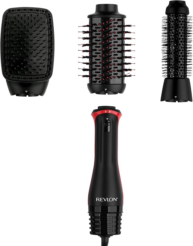REVLON 3-in-1 Multi-Styler, Blow Dryer Brush, Blowout and Hair Straightener Brush in One to Dry, Curl, Smooth, Shape and Volumize Hair for Gorgeous Salon Blowouts
