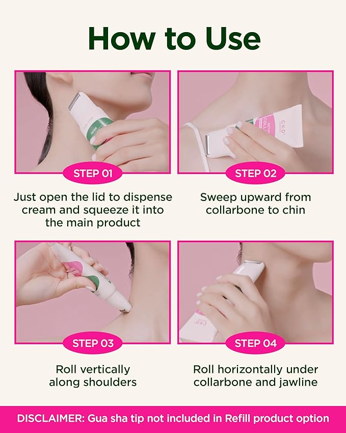 CKD Retino Collagen Gua Sha Neck Cream [Refill] - Tightening, Lifting & Firming Moisturizer for Turkey Neck & Wrinkle Care, Multi-Use for Neck, Face & Décolleté, Korean Skincare, 1.69 fl oz