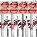 4Pcs Peel Off Lip Liner Stain Set - Long-Lasting, Smudge-Proof, Waterproof Nude Matte Lip Tint, Non-Fading Peel Off Brown Lip Line Color, Effortless Precision & Full Coverage, Overline Lip Combo