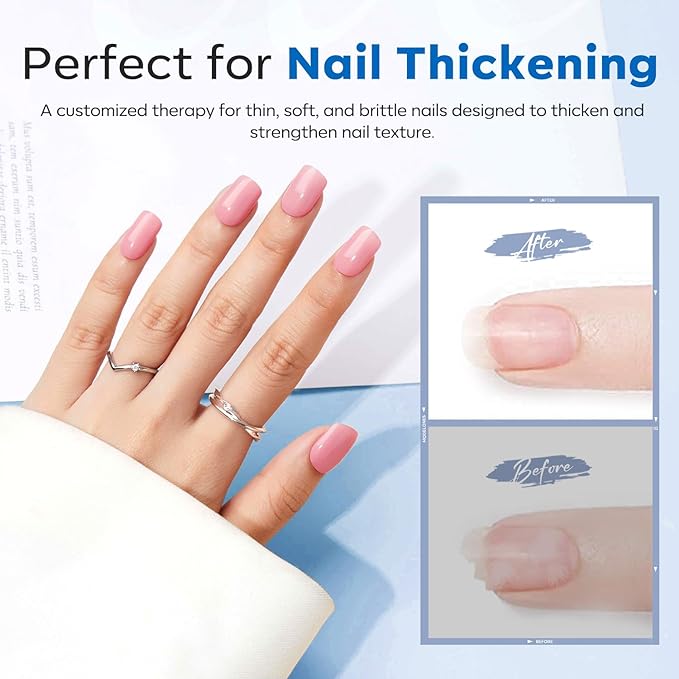 modelones Builder Rubber Gel Base Coat for Nails, Clear Rubber Base Gel Nail Polish for Strengthen/Apex Building/Enhance/Reinforced Long Lasting Fiber Protect Soak Off U V LED Gift for Thin Weak Nails
