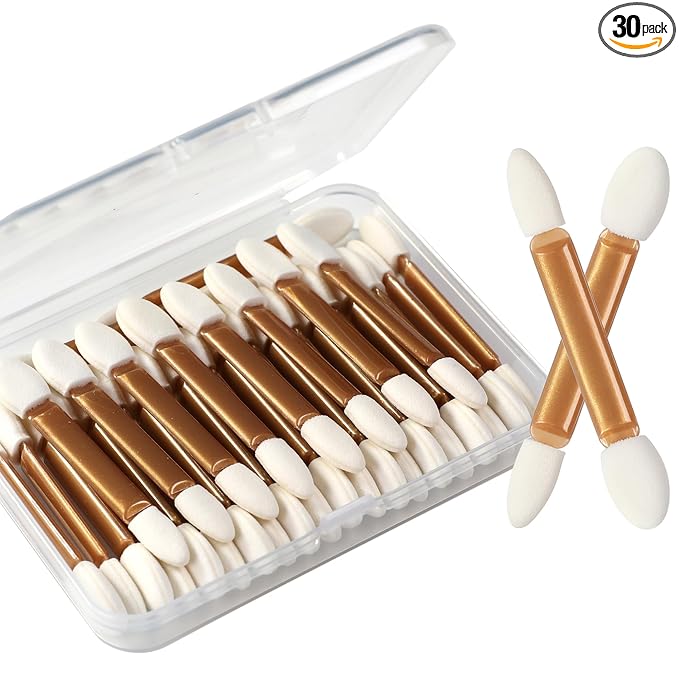IS'MINE Eyeshadow Applicators, 30pcs Double Sided Disposable Eyeshadow Brush 2.4 Inch Makeup Applicator