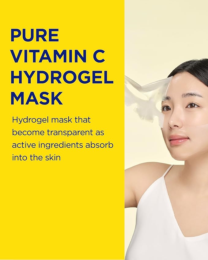 CKD Vita C Teca Hydrogel Face Mask (5 Pack) – Korean Jelly Mask with Vitamin C & Centella Asiatica for Glass Glow Skin and Hydration.