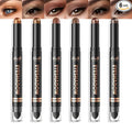 LANGMANNI 6Colors Dual-Ended Cream Eyeshadow Stick Set – Silky Smooth, Waterproof & Transfer-Proof, Built-in Blender Brush, All-Day Matte & Shimmer Wear Eye Makeup(#11+12+13+14+15+16)