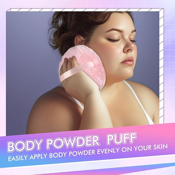 Powder Puff, Body Powder Puff, Extra-Large Powder Puff,Soft Powder Puffs for Body Powder,Triangle Makeup Puff