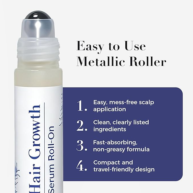 Hair Growth Serum Roll On,3% Rosemary, 6% Batana oil,3% Redensyl & 2% Anagain| No-Rinse, Fast-Absorbing | For Thinning Hair & All Hair Men & Women (2 Pcs)