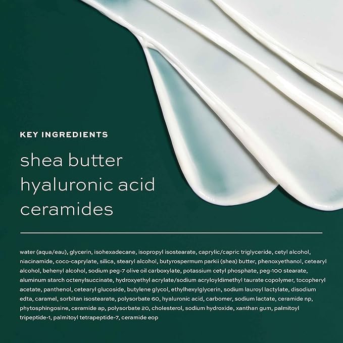 ITK Skincare Deep Moisture Anti Aging Face Cream With Hyaluronic Acid + Ceramides + Shea Butter For Nourishing Rich Hydration - Reduce Fine Lines + Wrinkles - Moisturize + Smooth Dry Skin