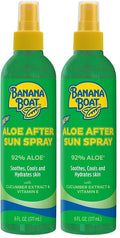 Banana Boat Aloe After Sun Spray with Cucumber Extract & Vitamin E, Broad Spectrum Pump Spray, 6oz. (Pack of 2)