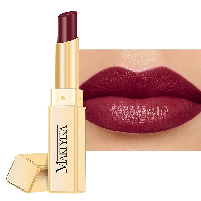 MAKI YIKA Moisture Dark Brown Lipstick for Women Hydrate Tinted Lip Balm for Mother's Day Dry Cracked Lips Sheer Lipstick Lip Tinted Glossy Finish,MA071 Maduro Brown