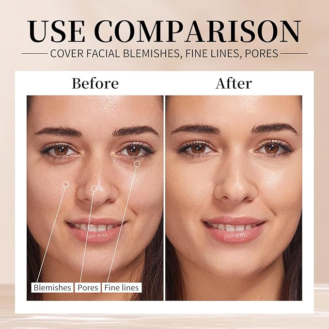 Airbrush Foundation Makeup Silky Mist Spray Foundation Full Coverage Airbrush Flawless Setting Spray Makeup-01 Natural