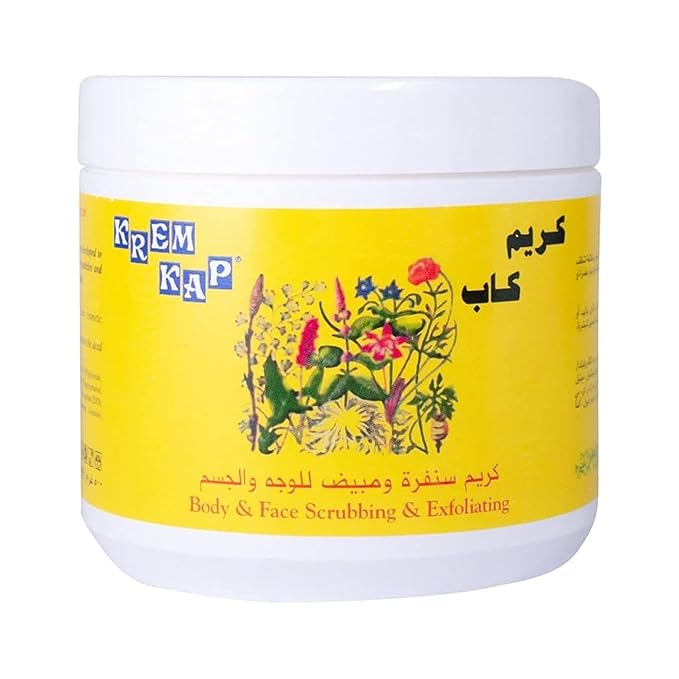 KREM KAP Exfoliating & Hydrating Body & Face Scrub for All Skin Types – Removes Dead Skin, Smooths & Moisturizes Skin, Unscented Facial & Body Scrub, 16.9 Fl Oz