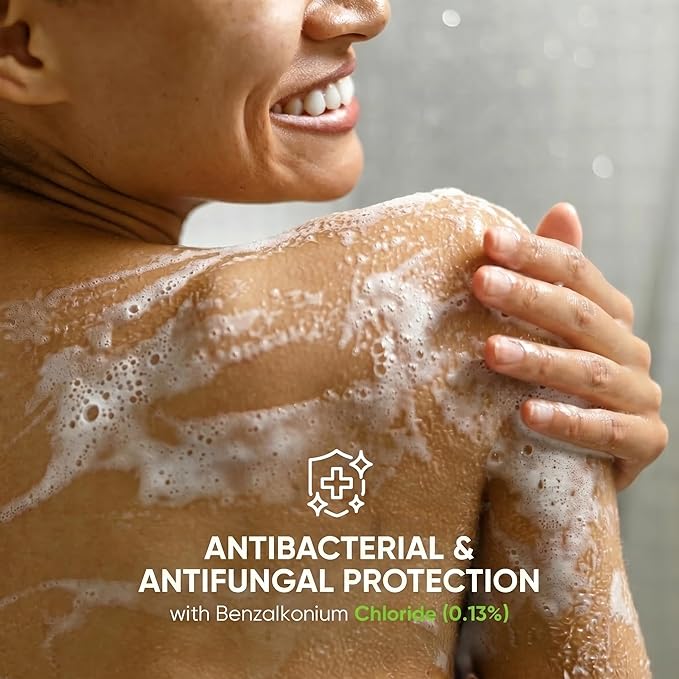 Roycederm Antibacterial & Antifungal Body Wash (16.9 fl oz) - Antibacterial Soap for Odor, Back Acne, Jock Itch, Athlete’s Foot & Eczema - Kills 99.9% of Germs & Bacteria - Non-Drying Daily Cleanse