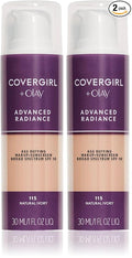 COVERGIRL Advanced Radiance Age Defying Foundation Makeup Natural Ivory, 1 oz (packaging may vary) (Pack of 2)