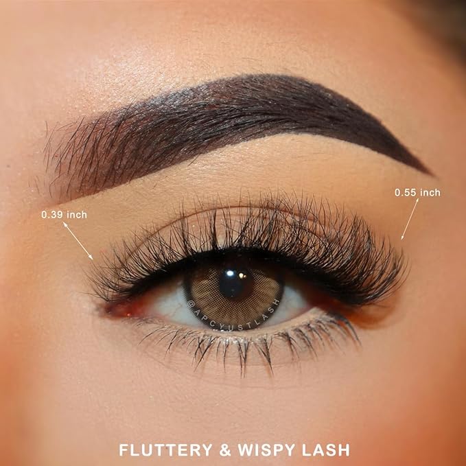 APCYUST Lashes Mink Bulk 30 Pair Wholesale Lashes 5D Fluffy Eyelashes Wholesale Faux Mink Eyelashes Natural Medium Length Fake Lash with Portable Pack (Semi-Full 30 Pairs)