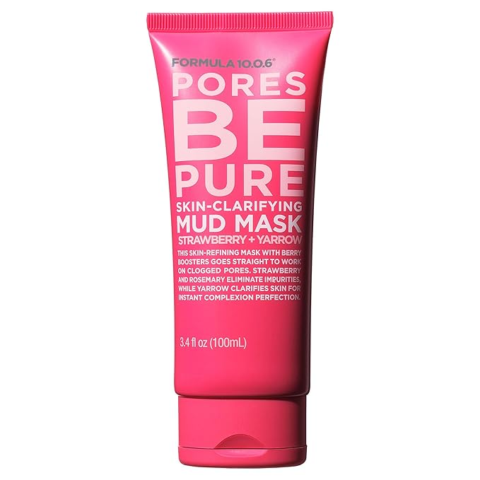 FORMULA 10.0.6 Pores Be Pure Skin-Clarifying Mud Mask for Pore Minimizing 3.4 fl oz (100ml)