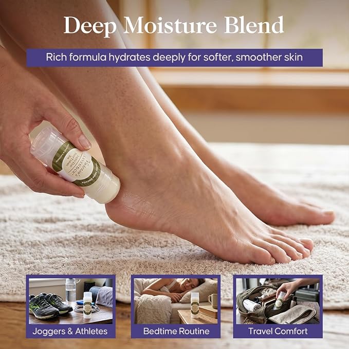 Victoria's Lavender Ultra-Rich Foot Balm Bar, Infused with Essential Oils and Shea Butter, Hydrating Foot Balm Stick for Dry Feet Care, Tea Tree & Lavender, 2.5 Oz