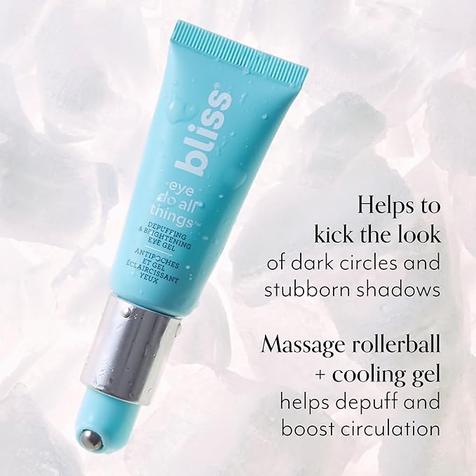 Bliss Serum and Eye Cream 2pc Set: Bliss Bright Idea Vitamin C + Tri-Peptide Brightening Serum - 1 Fl Oz - Hydrating Illuminating Face Cream with Peptides and Eye Do All Things Hydrating Eye Cream