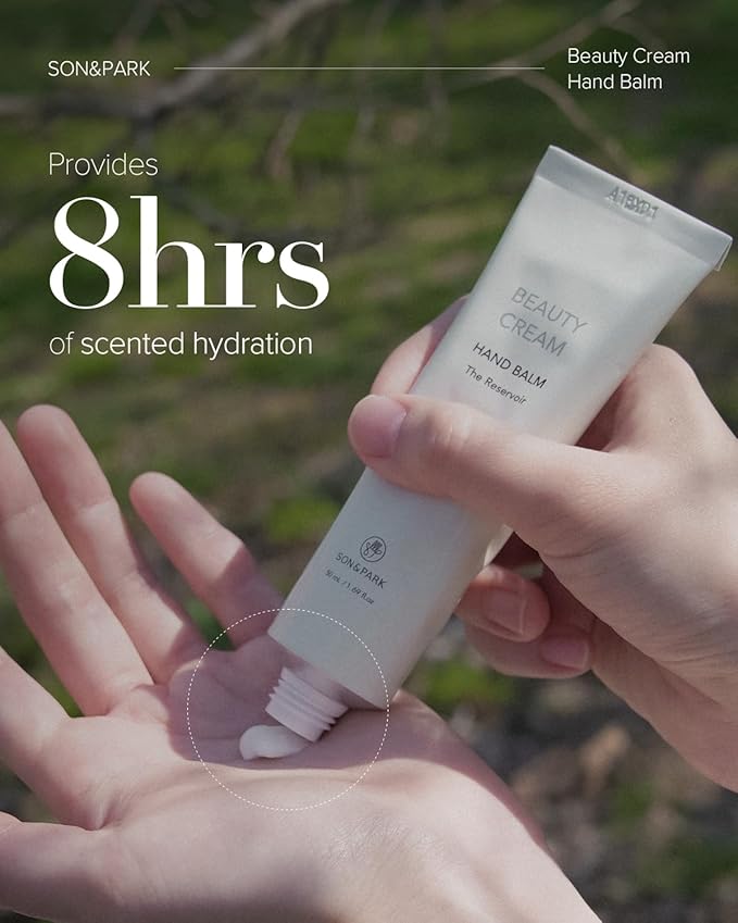 SON&PARK Beauty Water Vegan Hand Balm Cream, Instant Relief Moisturizing Hand Lotion, Shea Butter, Fragrance Hand Balm, On-the-Go Hydration & Protection (50mL, 1.69fl.oz) (1.69fl.oz, Blossom Hill)