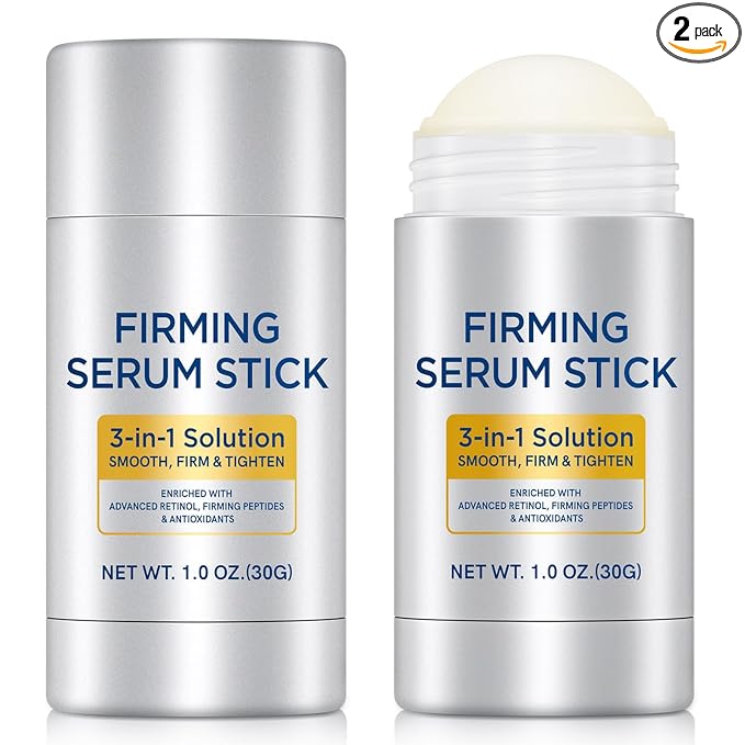 Retinol Firming Serum Stick for Face, Neck & Body – 3-in-1 Firming for Wrinkles, Smooths & Tightens Skin – All Skin Types, 1 Oz 2Pcs