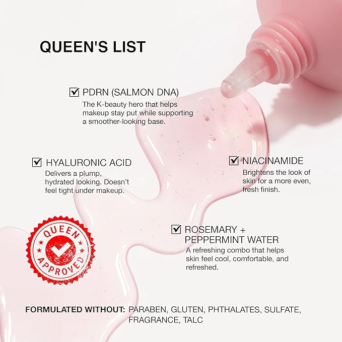 KimChi Chic Beauty Give Me Grip Gel Face Primer with PDRN, Niacinamide & Hyaluronic Acid, Hydrating Face Makeup Base for Long-Wear Hold, Smooth Luminous Finish, Korean Makeup Primer, 0.84 fl oz