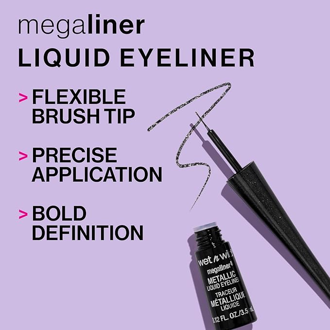 wet n wild MegaLiner Liquid Eyeliner - Voltage Blue (Pack of 2)