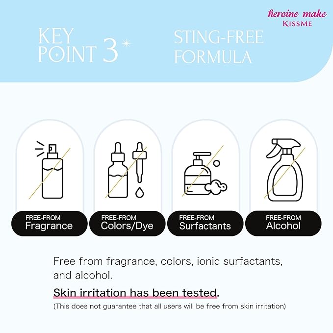 HEROINE MAKE by KISSME Mascara Remover for Waterproof Mascara, Fast-Acting Remover for Waterproof Eye Makeup, Lash-Conditioning & Gentle Non-Irritating Formula for Sensitive Eyelids from Japan 3 EA